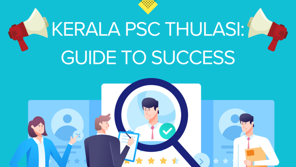 Kerala PSC Thulasi online portal interface with a candidate studying.

