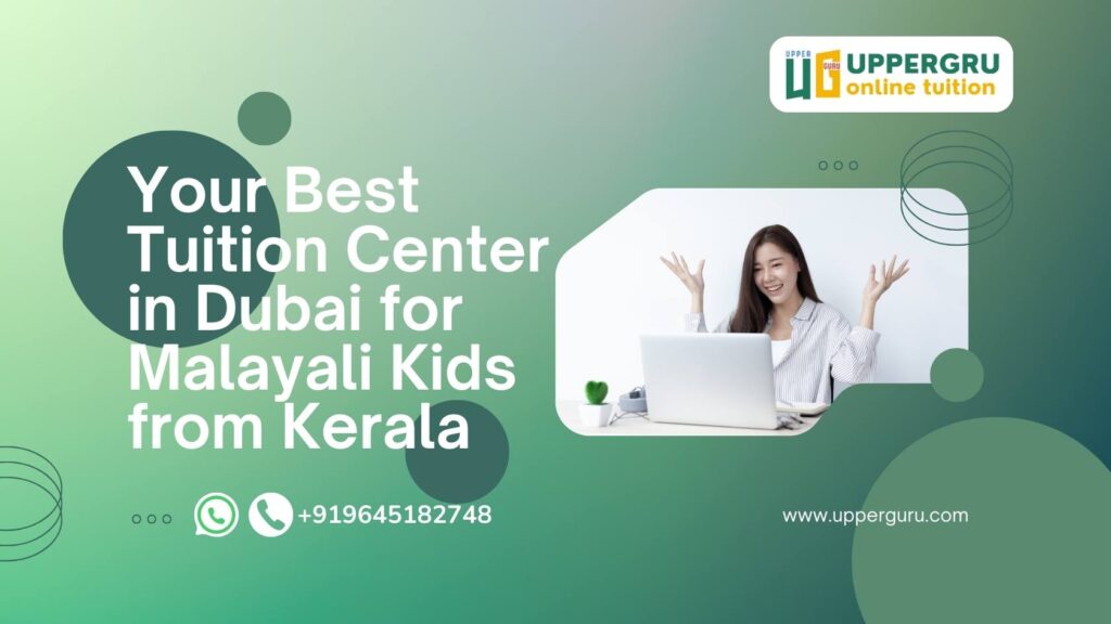 Malayali child studying online with Upperguru tuition center in Dubai.