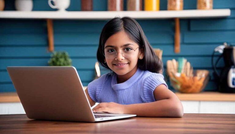 Student studying at home using Upper Guru’s online ICSE tuition platform.