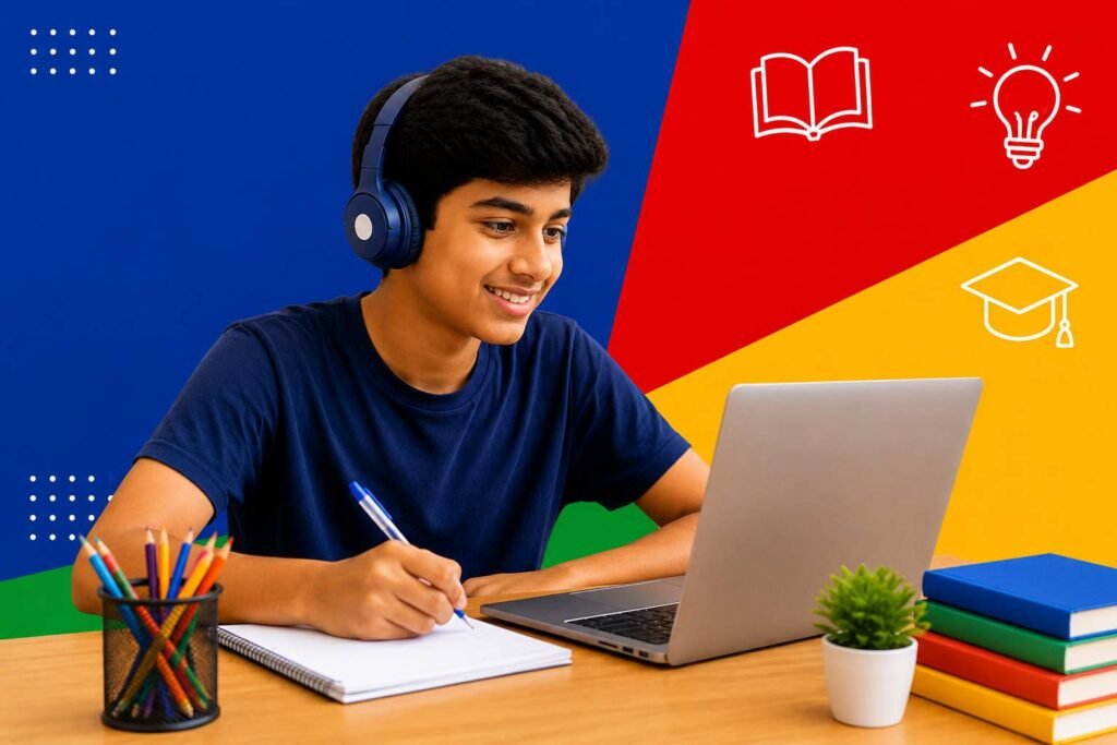 Is Online Tuition Worth It for SSLC Students learning through online classes with a laptop and digital study resources